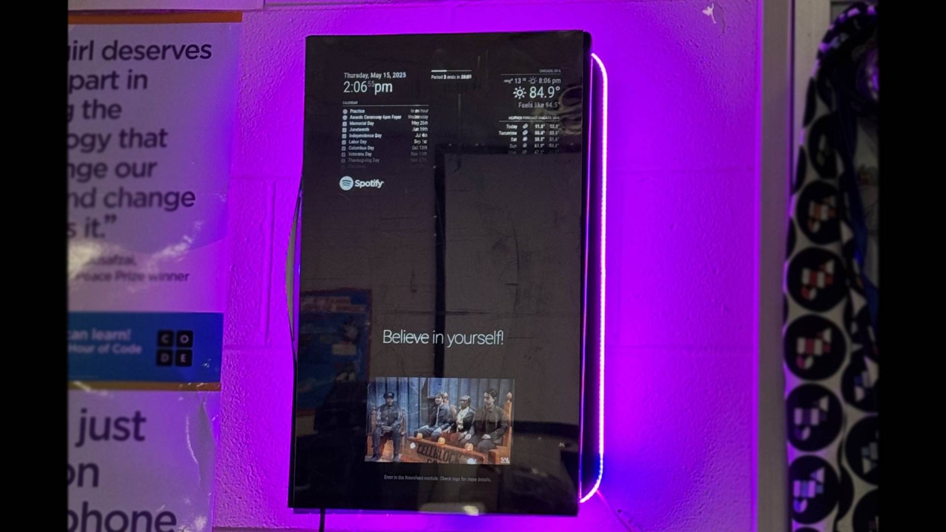 Smart Mirror for High School Classroom